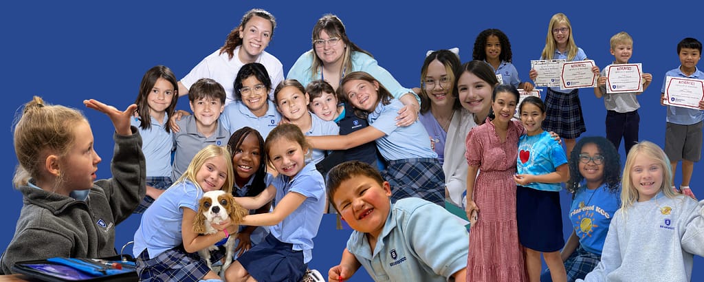 Collage of Briarwood lower school students with the words "lower school" above the photos.